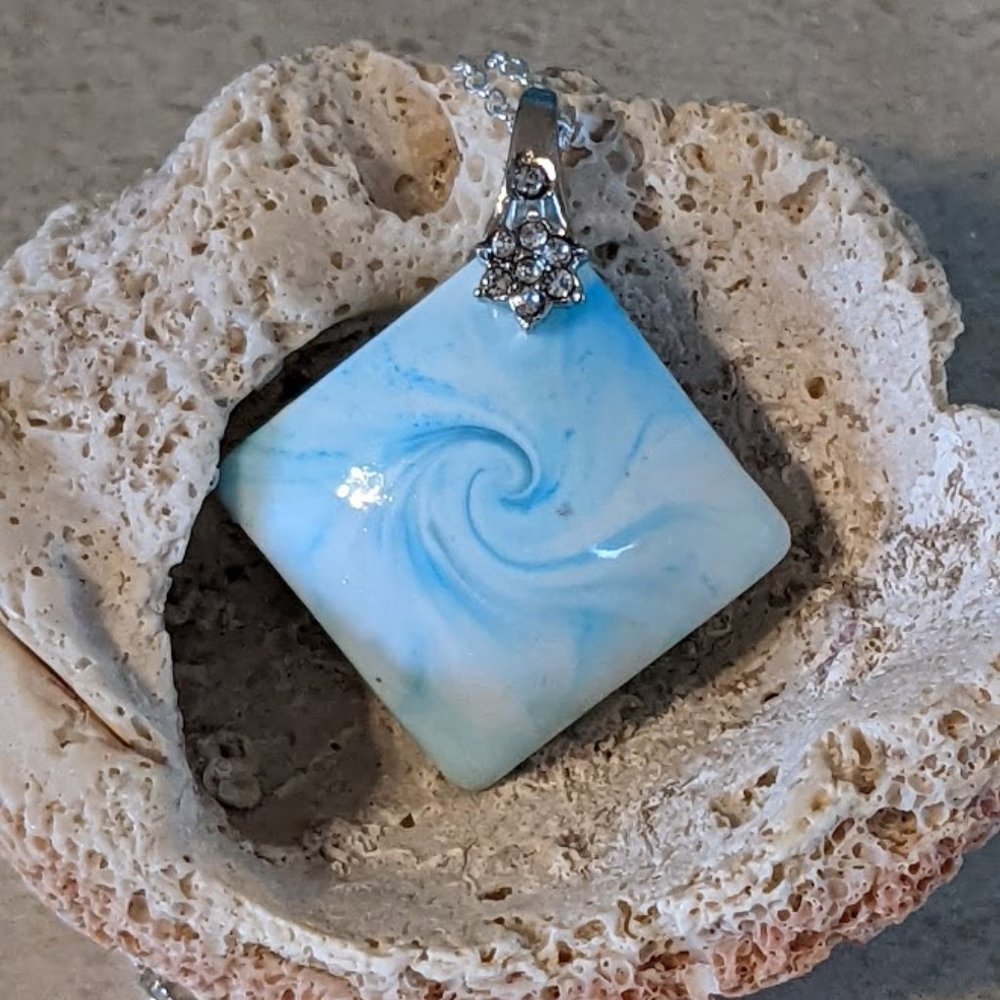 Blue Swirl Necklace